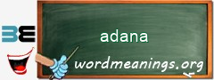 WordMeaning blackboard for adana